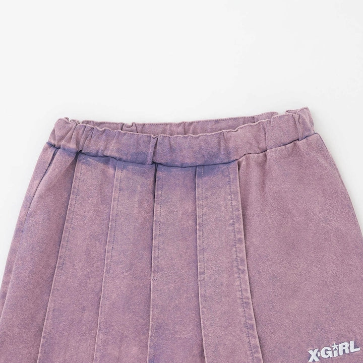 日本童裝 X-girl Stages 貼花刺繡復古上衣裙褲兩件套裝 90-140cm 女童款 夏季 TOPS PANTS