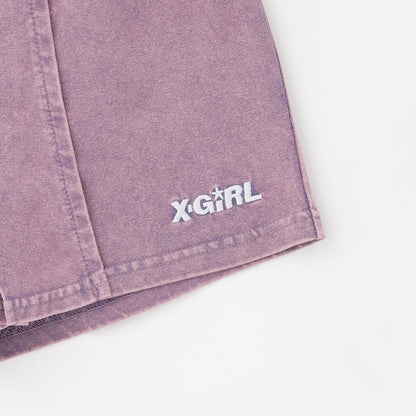 日本童裝 X-girl Stages 貼花刺繡復古上衣裙褲兩件套裝 90-140cm 女童款 夏季 TOPS PANTS
