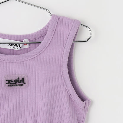 日本童裝 X-girl Stages 透薄襯衫+短款背心套裝 90-140cm 女童款 夏季 TOPS OUTERWEAR