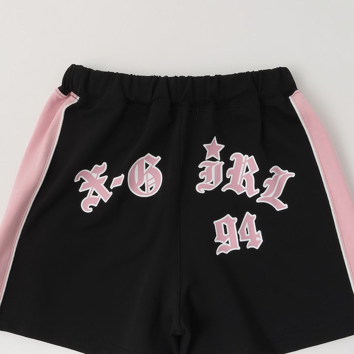 日本童裝 X-girl Stages 印花運動短褲 90-140cm 女童款 夏季 PANTS