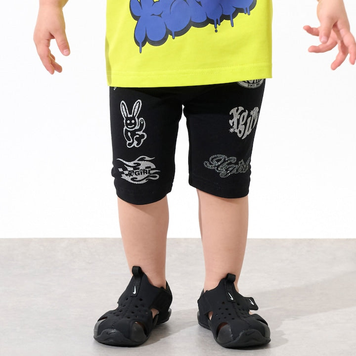 日本童裝 X-girl Stages 印花5分長緊身褲 80-140cm 女童款 夏季 PANTS