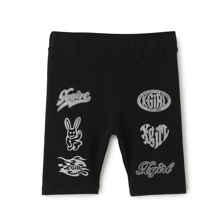 日本童裝 X-girl Stages 印花5分長緊身褲 80-140cm 女童款 夏季 PANTS