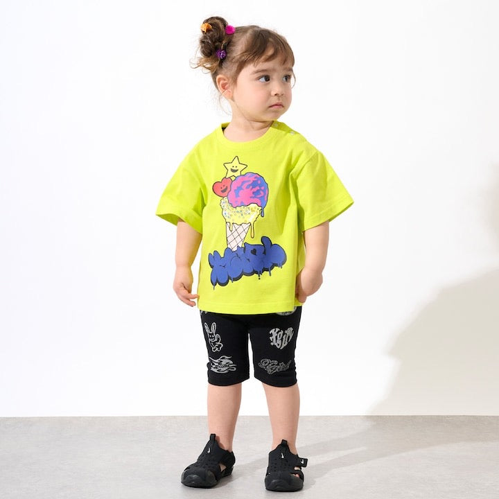日本童裝 X-girl Stages 防UV 接觸冷感 變色印花短袖上衣 80-140cm 女童款 夏季 TOPS