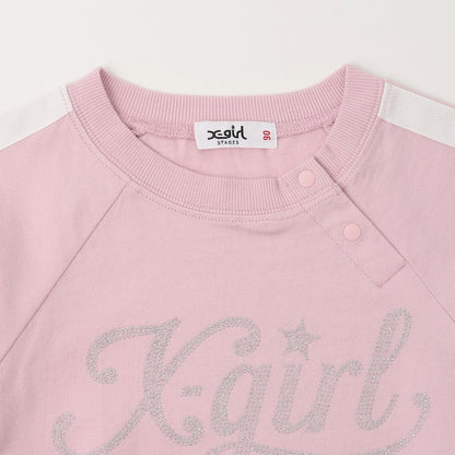 日本童裝 X-girl Stages logo上衣百摺裙套裝 90-140cm 女童款 夏季 TOPS SKIRTS