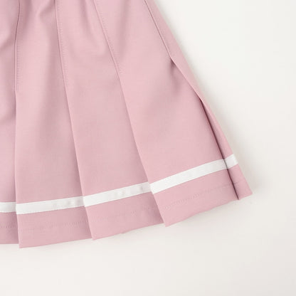 日本童裝 X-girl Stages logo上衣百摺裙套裝 90-140cm 女童款 夏季 TOPS SKIRTS