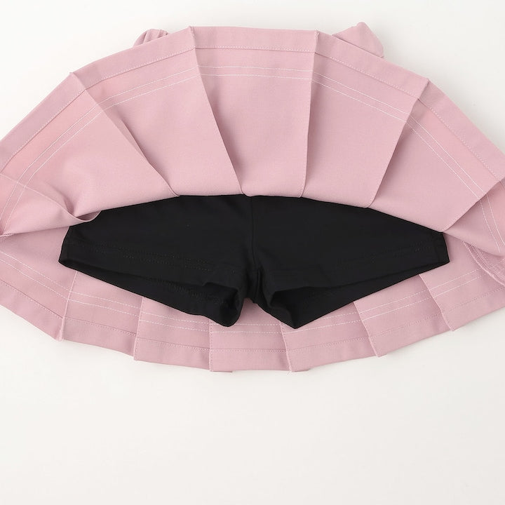 日本童裝 X-girl Stages logo上衣百摺裙套裝 90-140cm 女童款 夏季 TOPS SKIRTS