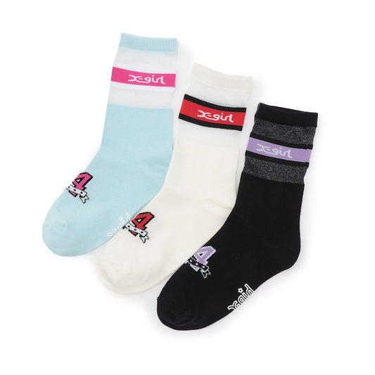日本直送 X-girl Stages 襪一對 15-21cm 襪系列