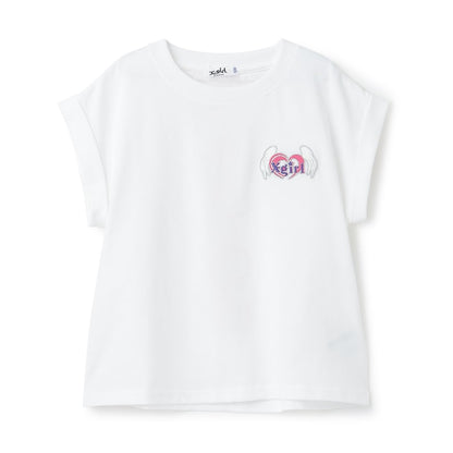 日本童裝 X-girl Stages 防UV 心形LOGO刺繡上衣 90-140cm 女童款 夏季 TOPS