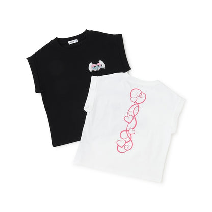日本童裝 X-girl Stages 防UV 心形LOGO刺繡上衣 90-140cm 女童款 夏季 TOPS