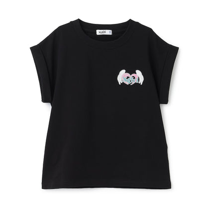 日本童裝 X-girl Stages 防UV 心形LOGO刺繡上衣 90-140cm 女童款 夏季 TOPS