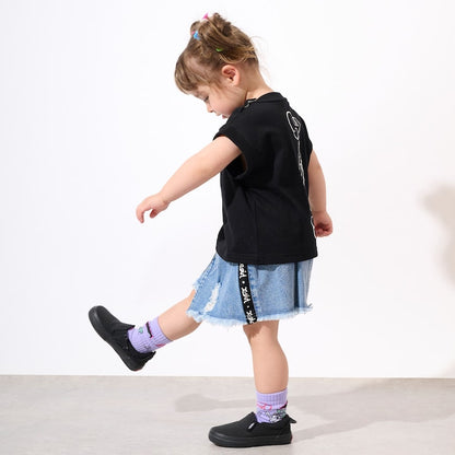 日本童裝 X-girl Stages 防UV 心形LOGO刺繡上衣 90-140cm 女童款 夏季 TOPS