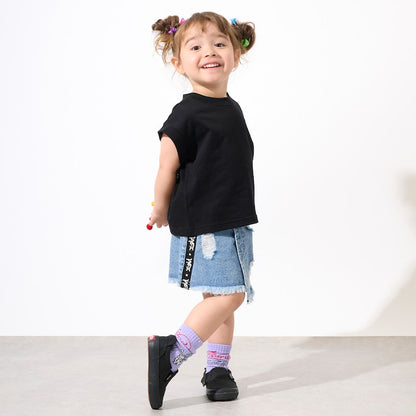 日本童裝 X-girl Stages 防UV 心形LOGO刺繡上衣 90-140cm 女童款 夏季 TOPS