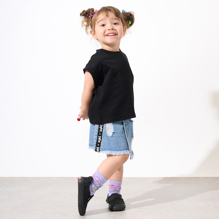 日本童裝 X-girl Stages 牛仔裙褲 90-140cm 女童款 夏季 PANTS