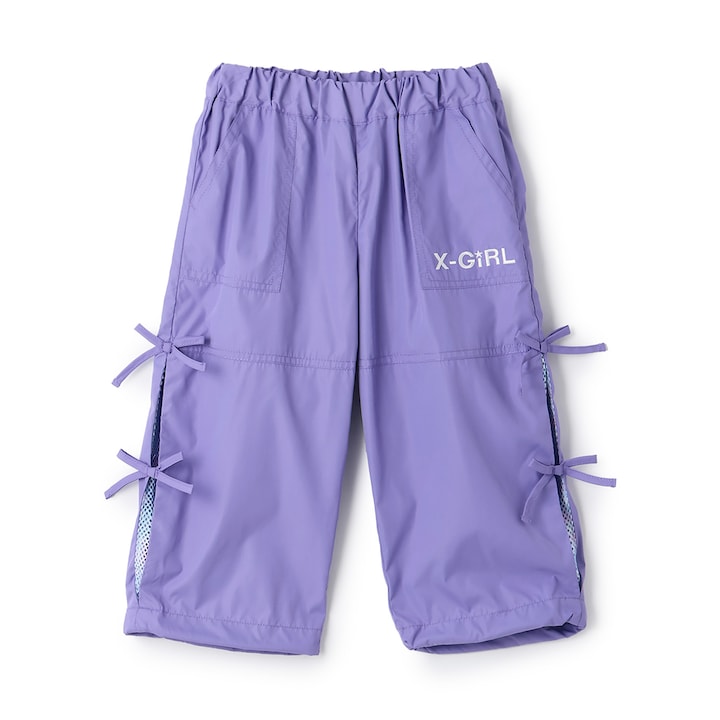 日本童裝 X-girl Stages 防UV 開衩工裝褲 90-140cm 女童款 夏季 PANTS