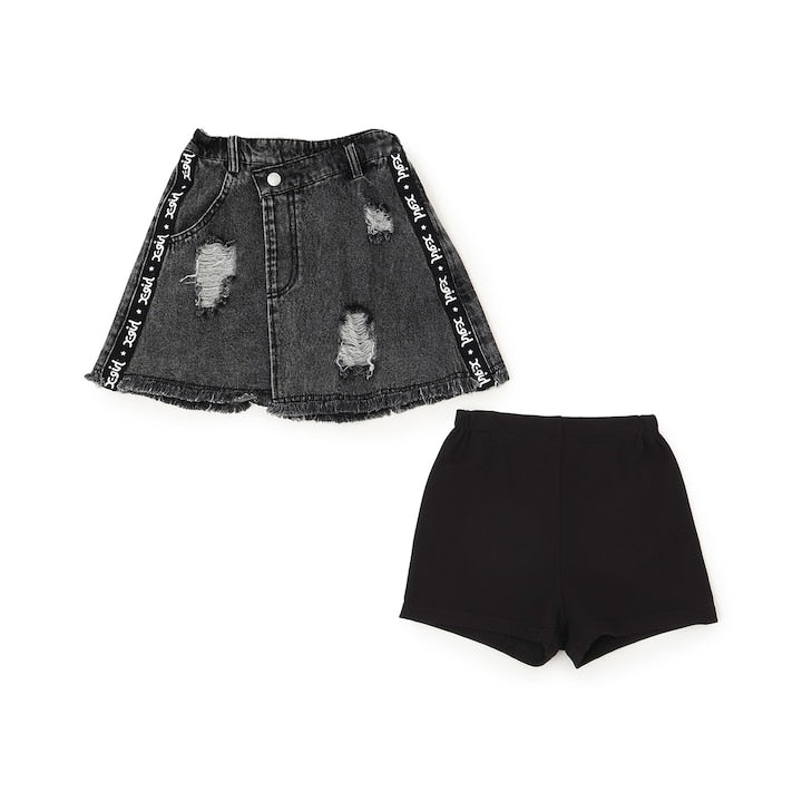 日本童裝 X-girl Stages 牛仔裙褲 90-140cm 女童款 夏季 PANTS