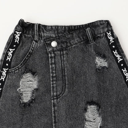 日本童裝 X-girl Stages 牛仔裙褲 90-140cm 女童款 夏季 PANTS