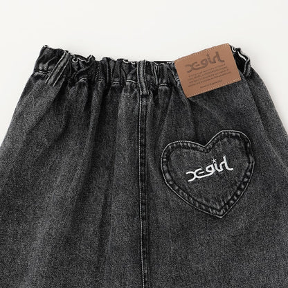 日本童裝 X-girl Stages 牛仔裙褲 90-140cm 女童款 夏季 PANTS