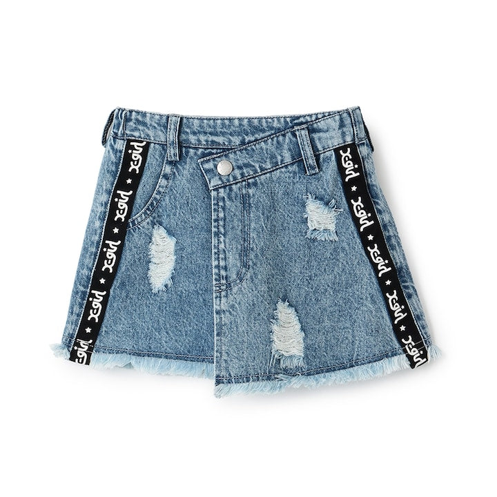 日本童裝 X-girl Stages 牛仔裙褲 90-140cm 女童款 夏季 PANTS