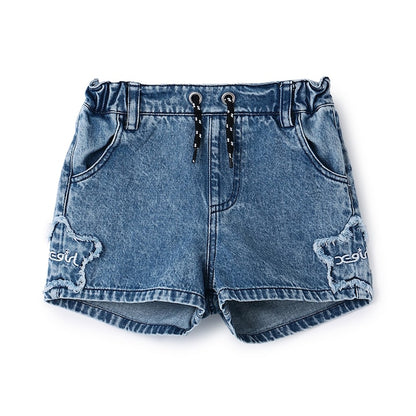 日本童裝 X-girl Stages 星星貼花牛仔短褲 90-140cm 女童款 夏季 PANTS
