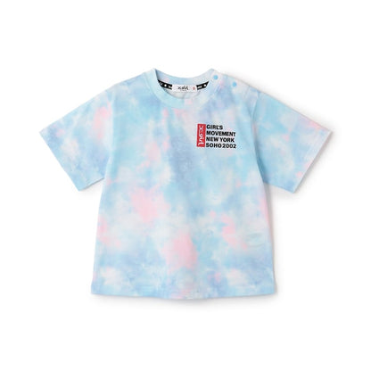 日本童裝 X-girl Stages 防UV 泡沫LOGO扎染印花連身裙 80-140cm 女童款 夏季 TOPS