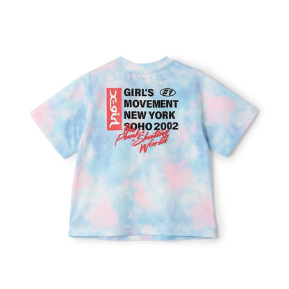 日本童裝 X-girl Stages 防UV 泡沫LOGO扎染印花連身裙 80-140cm 女童款 夏季 TOPS