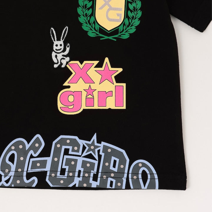 日本童裝 X-girl Stages 防UV 接觸冷感 印花短袖上衣 80-140cm 女童款 夏季 TOPS
