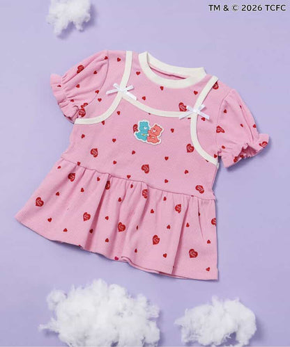 日本童裝 apres les cours x CareBears 假兩件吊帶背心疊穿上衣 80-140cm 女童款 夏季 TOPS