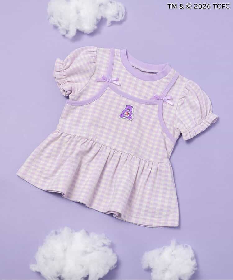 日本童裝 apres les cours x CareBears 假兩件吊帶背心疊穿上衣 80-140cm 女童款 夏季 TOPS