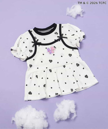 日本童裝 apres les cours x CareBears 假兩件吊帶背心疊穿上衣 80-140cm 女童款 夏季 TOPS