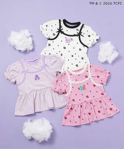 日本童裝 apres les cours x CareBears 假兩件吊帶背心疊穿上衣 80-140cm 女童款 夏季 TOPS