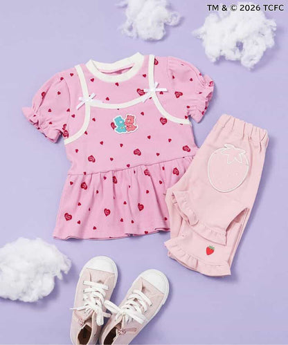 日本童裝 apres les cours x CareBears 假兩件吊帶背心疊穿上衣 80-140cm 女童款 夏季 TOPS