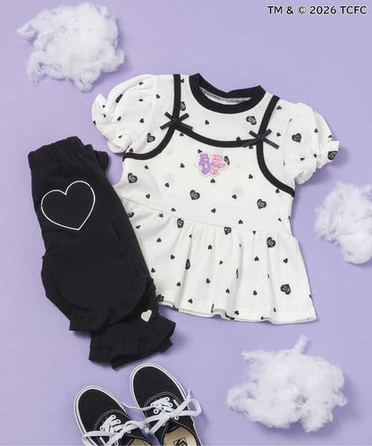 日本童裝 apres les cours x CareBears 假兩件吊帶背心疊穿上衣 80-140cm 女童款 夏季 TOPS