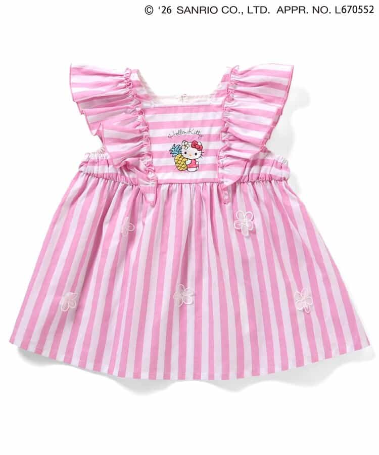 日本童裝 apres les cours x Sanrio 花卉條紋上衣 80-140cm 女童款 夏季 TOPS