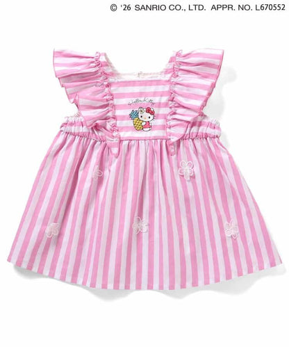 日本童裝 apres les cours x Sanrio 花卉條紋上衣 80-140cm 女童款 夏季 TOPS