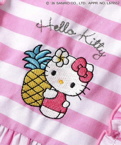 日本童裝 apres les cours x Sanrio 花卉條紋上衣 80-140cm 女童款 夏季 TOPS