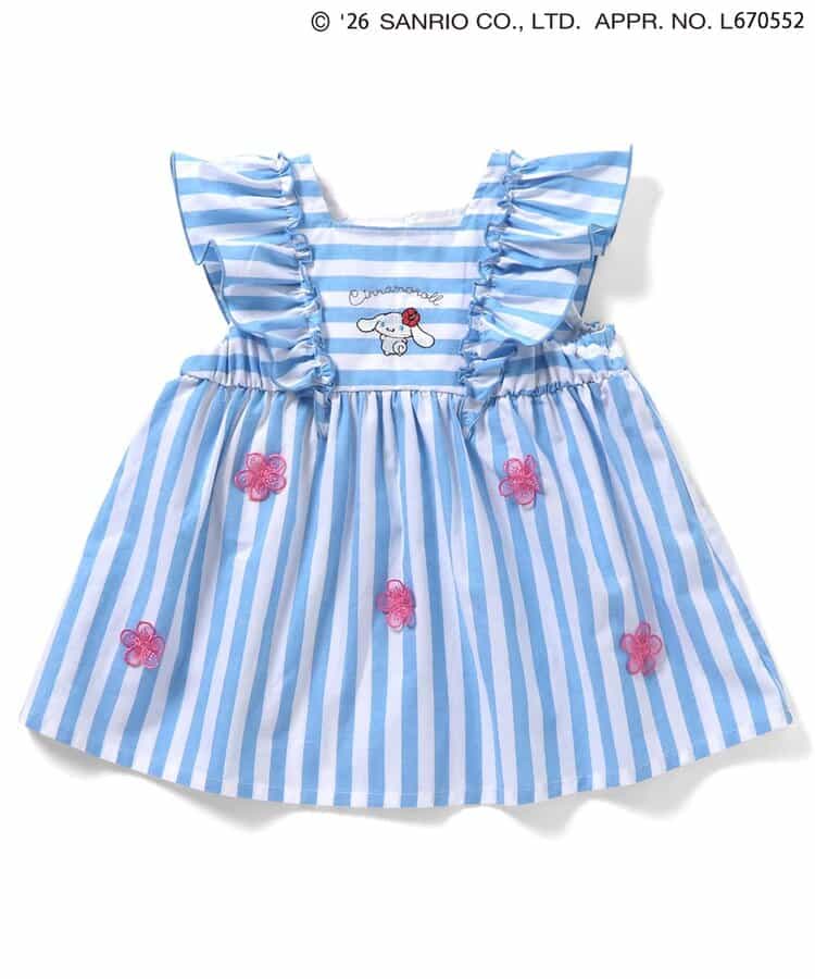 日本童裝 apres les cours x Sanrio 花卉條紋上衣 80-140cm 女童款 夏季 TOPS