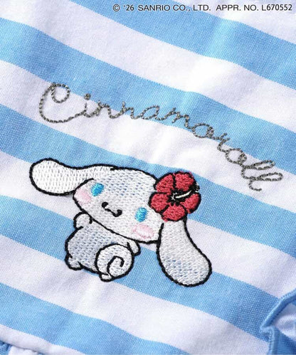 日本童裝 apres les cours x Sanrio 花卉條紋上衣 80-140cm 女童款 夏季 TOPS