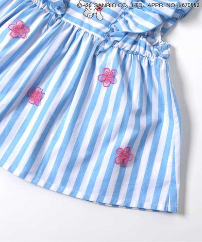 日本童裝 apres les cours x Sanrio 花卉條紋上衣 80-140cm 女童款 夏季 TOPS