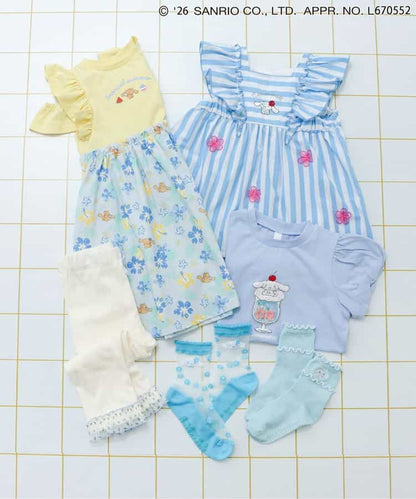 日本童裝 apres les cours x Sanrio 花卉條紋上衣 80-140cm 女童款 夏季 TOPS