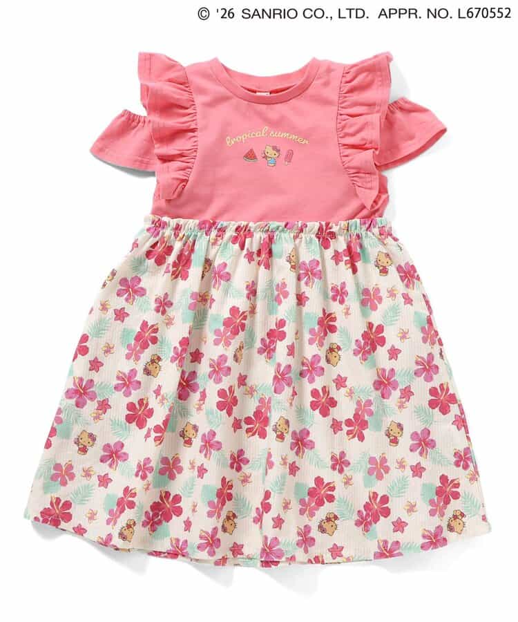 日本童裝 apres les cours x Sanrio 熱帶風情露肩連身裙 80-140cm 女童款 夏季 DRESSES