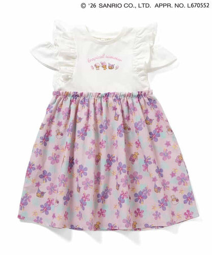 日本童裝 apres les cours x Sanrio 熱帶風情露肩連身裙 80-140cm 女童款 夏季 DRESSES