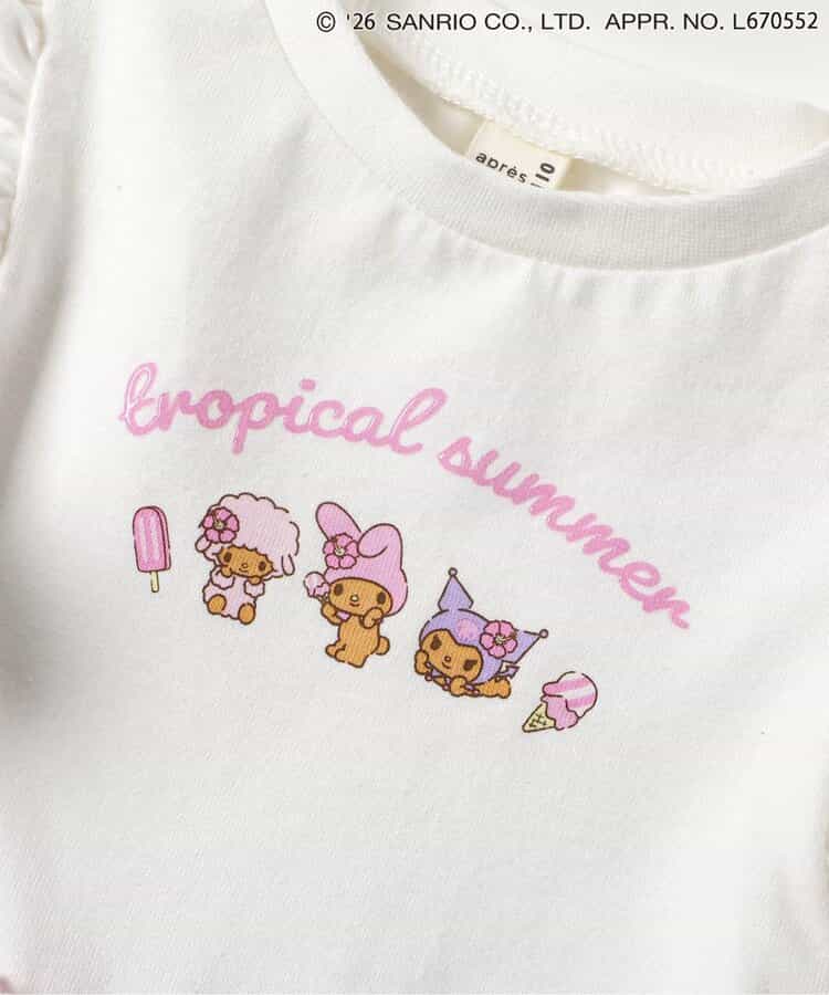 日本童裝 apres les cours x Sanrio 熱帶風情露肩連身裙 80-140cm 女童款 夏季 DRESSES