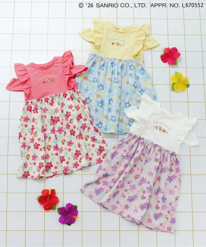 日本童裝 apres les cours x Sanrio 熱帶風情露肩連身裙 80-140cm 女童款 夏季 DRESSES