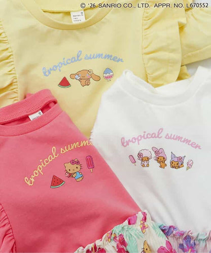 日本童裝 apres les cours x Sanrio 熱帶風情露肩連身裙 80-140cm 女童款 夏季 DRESSES