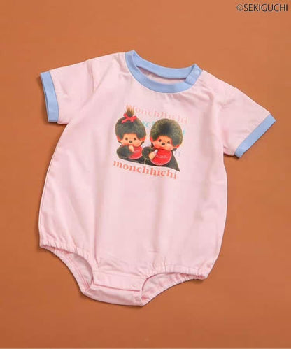 日本童裝 apres les cours x monchhichi 印花連衣 70-80cm 男童款/女童款 初生嬰兒 夏季 Jumpsuit