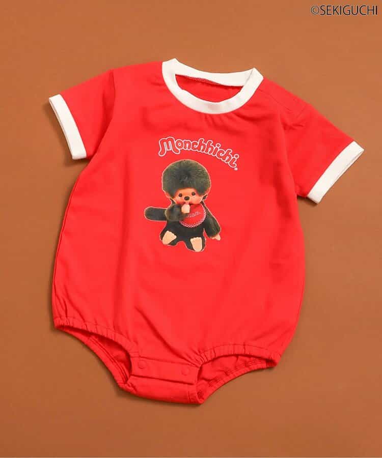 日本童裝 apres les cours x monchhichi 印花連衣 70-80cm 男童款/女童款 初生嬰兒 夏季 Jumpsuit