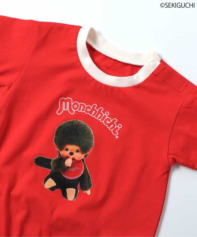 日本童裝 apres les cours x monchhichi 印花連衣 70-80cm 男童款/女童款 初生嬰兒 夏季 Jumpsuit