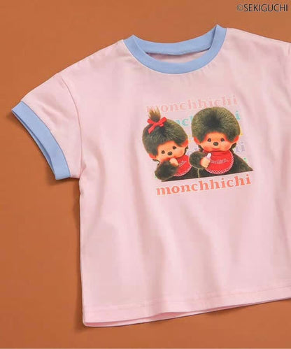 日本童裝 apres les cours x monchhichi 印花上衣 80-130cm 男童款/女童款 初生嬰兒 夏季 TOPS