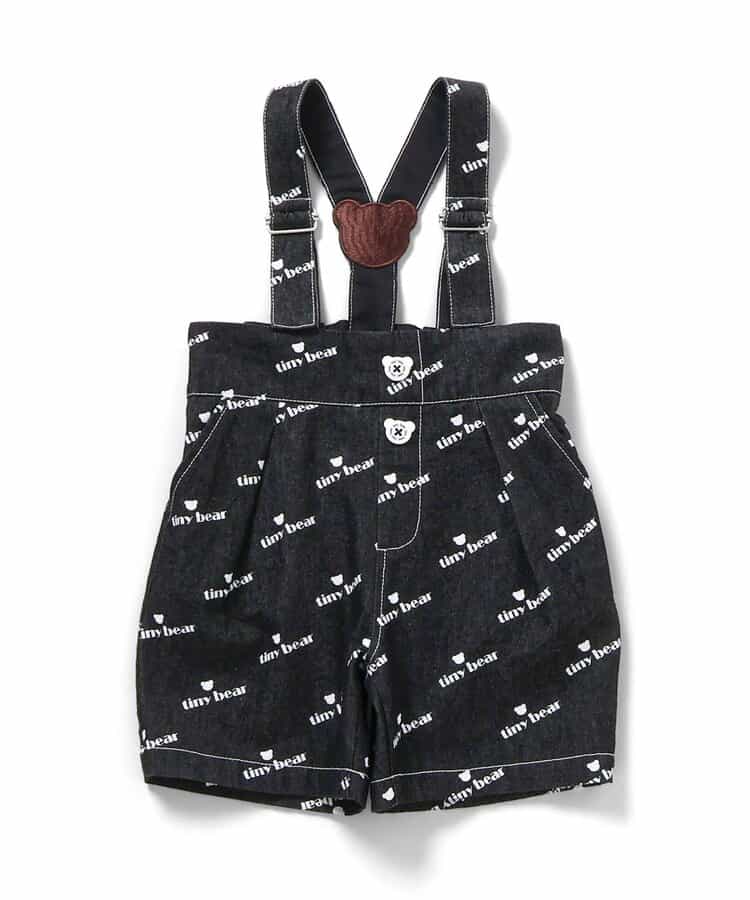 日本童裝 apres les cours x tiny bear 可拆吊帶牛仔褲 80-120cm 男童款 夏季 Jumpsuit PANTS