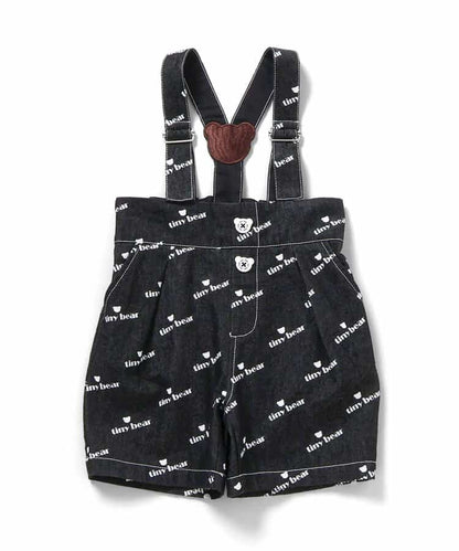 日本童裝 apres les cours x tiny bear 可拆吊帶牛仔褲 80-120cm 男童款 夏季 Jumpsuit PANTS